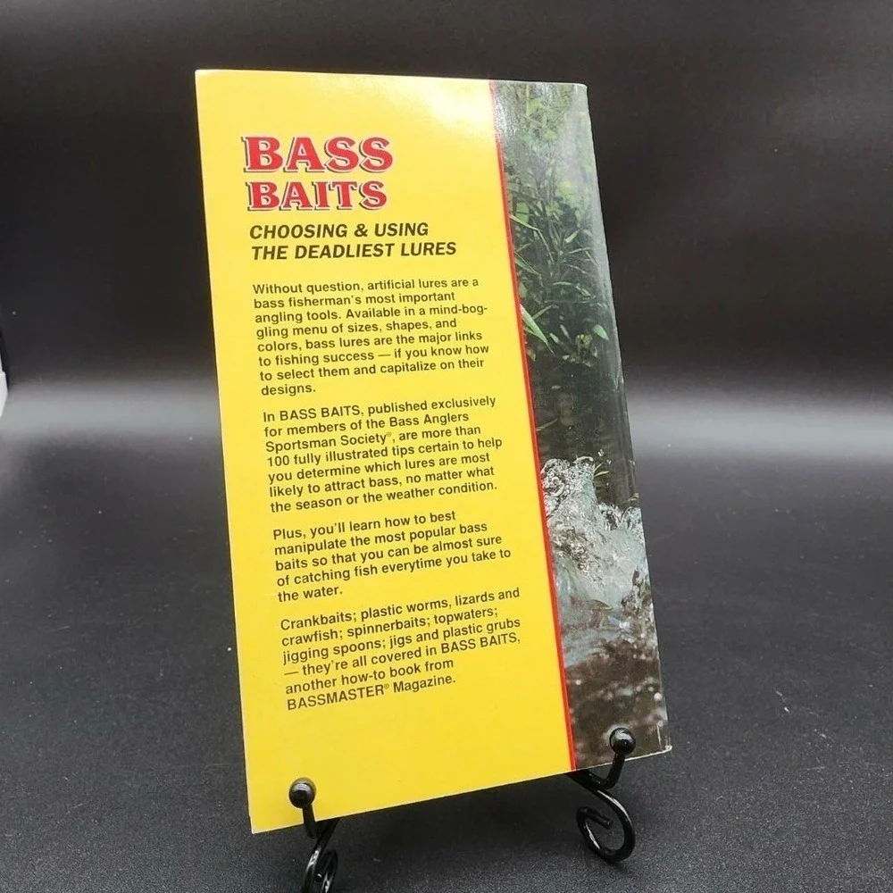 Bass Baits Choosing & Using the Deadliest Lures Paperback New Old Stock Fishing